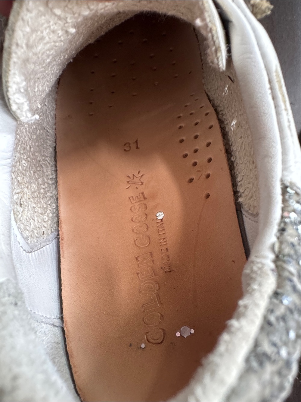 Golden Goose Super-Star Kids EU31 Distressed Velcro Sneakers - Picture 7 of 7